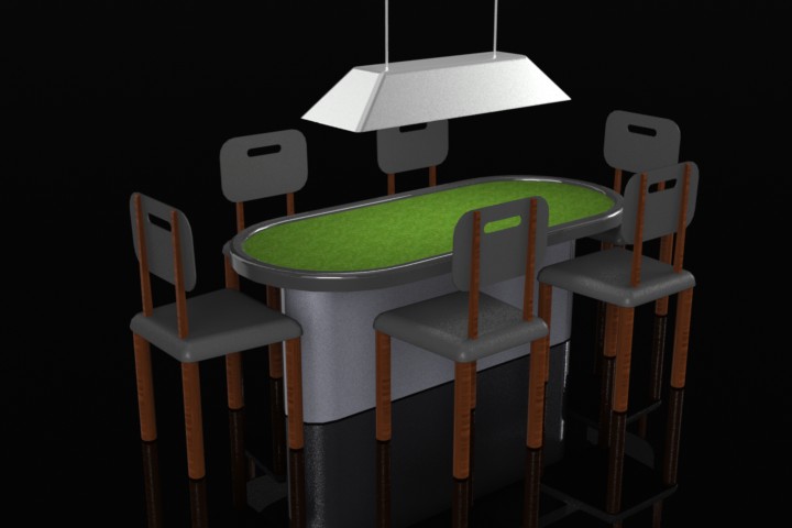Pokertisch mit 6 Stühle